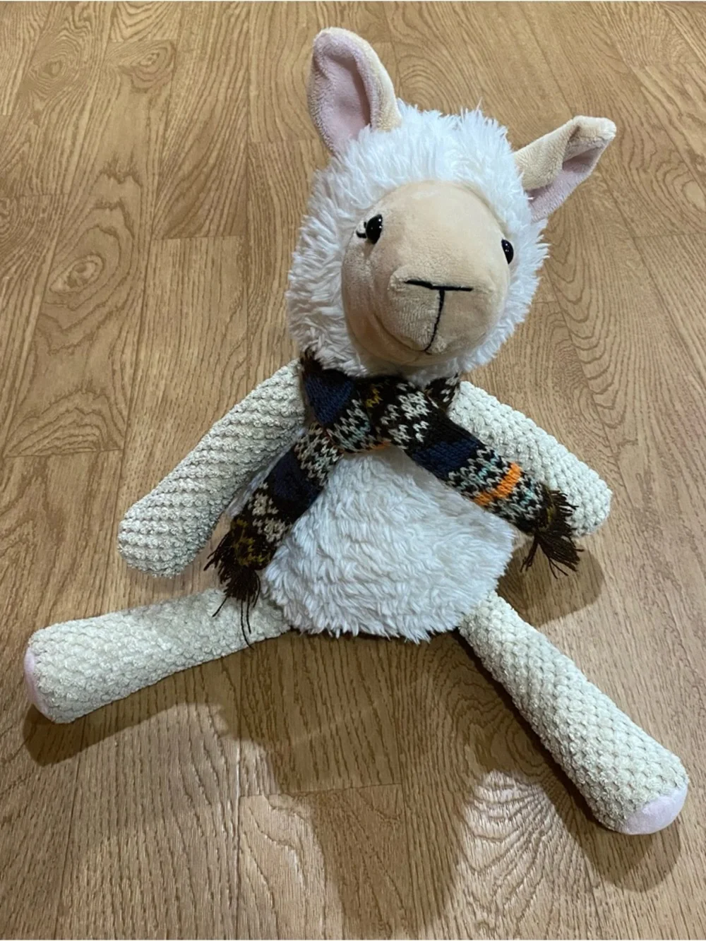 Scentsy Buddy Alma with Scarf Llama Alpaca Plush Stuffed Animal Zipper Stash 16"